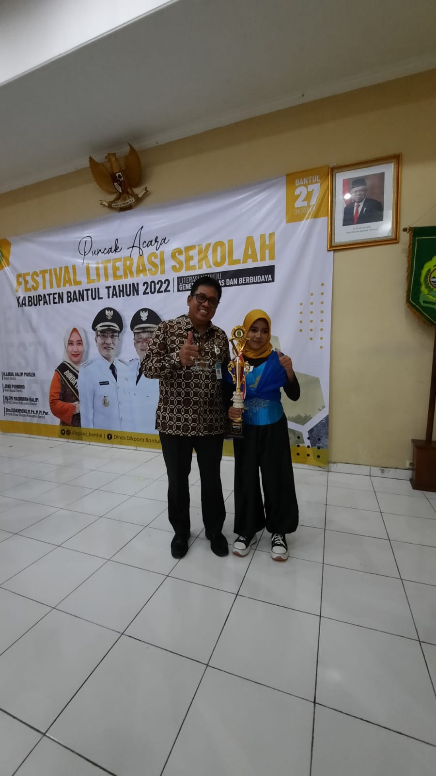 Juara 1 Lomba Bertutur Bahasa Jawa Festival Literasi Sekolah Kabupaten Bantul 2022